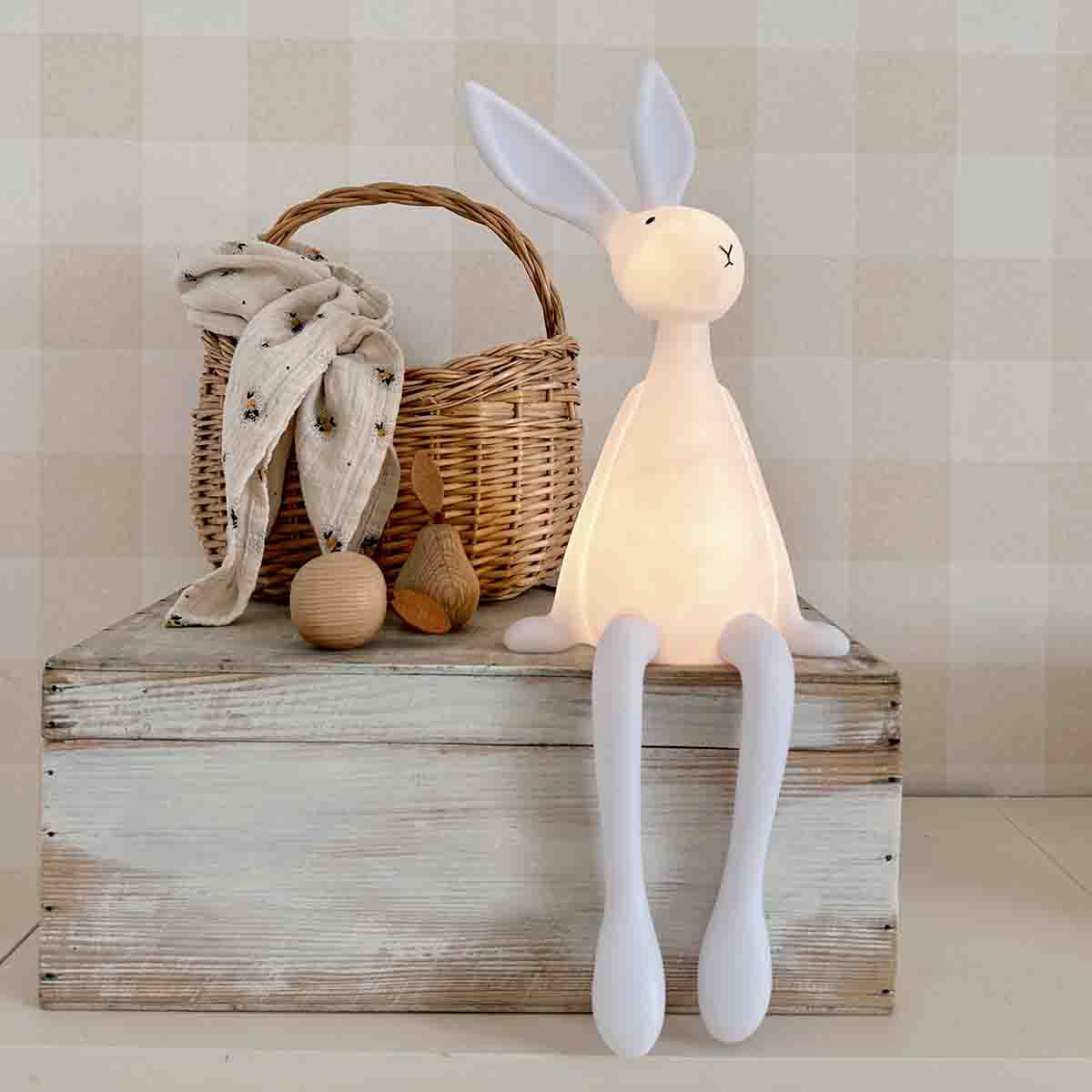 NACHTLAMPJE - LAMP JOSEPH HET KONIJN: 20*22*58 cm