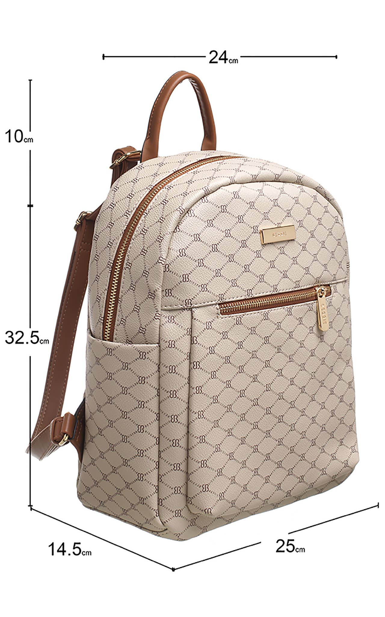 KLASSIEKE BESSIE LOGO PRINT RUGZAK: Zwart