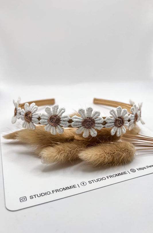 Diadeem bronzen bloem