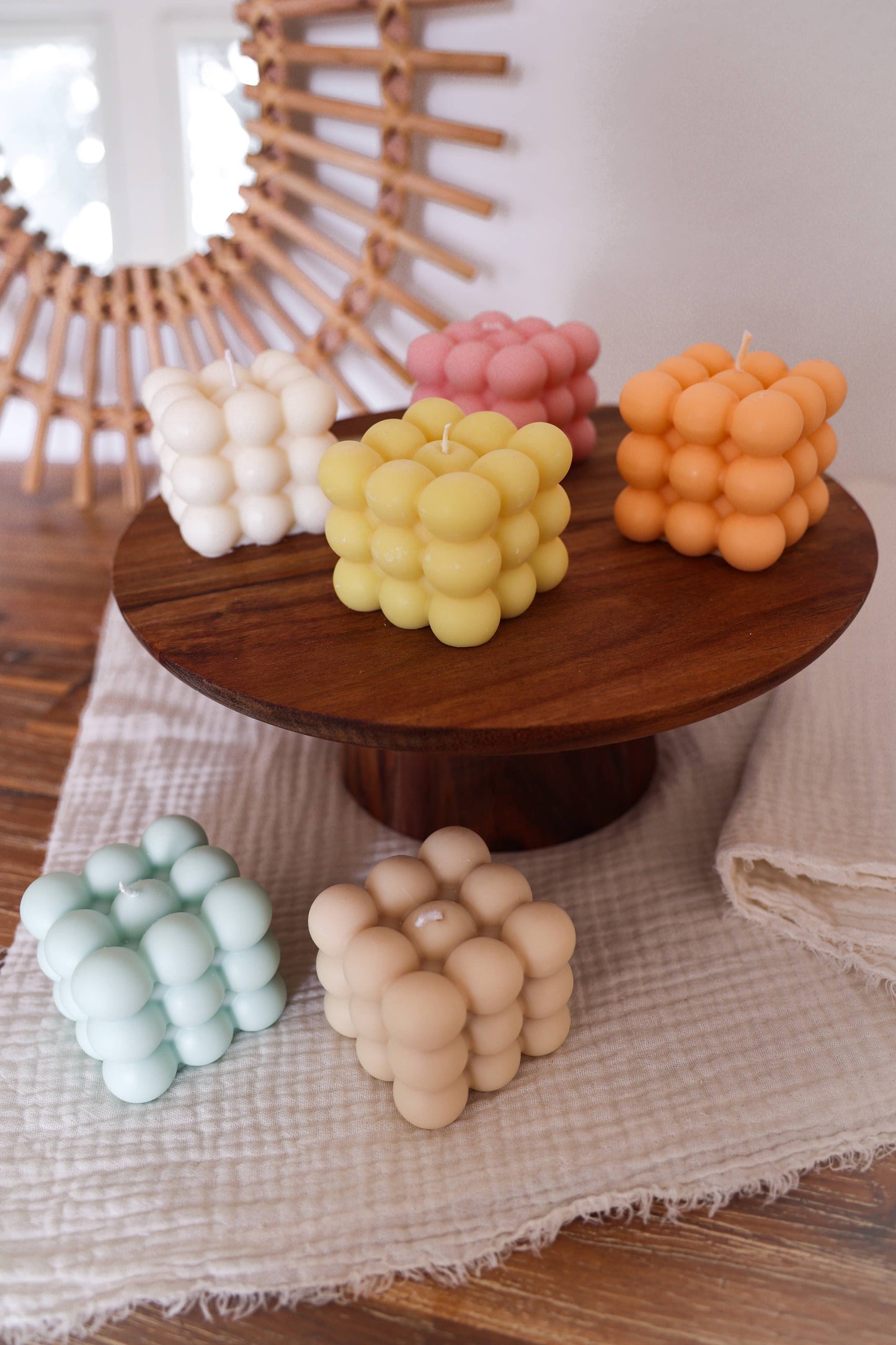 Bubbelkaars - handgemaakt: Beige