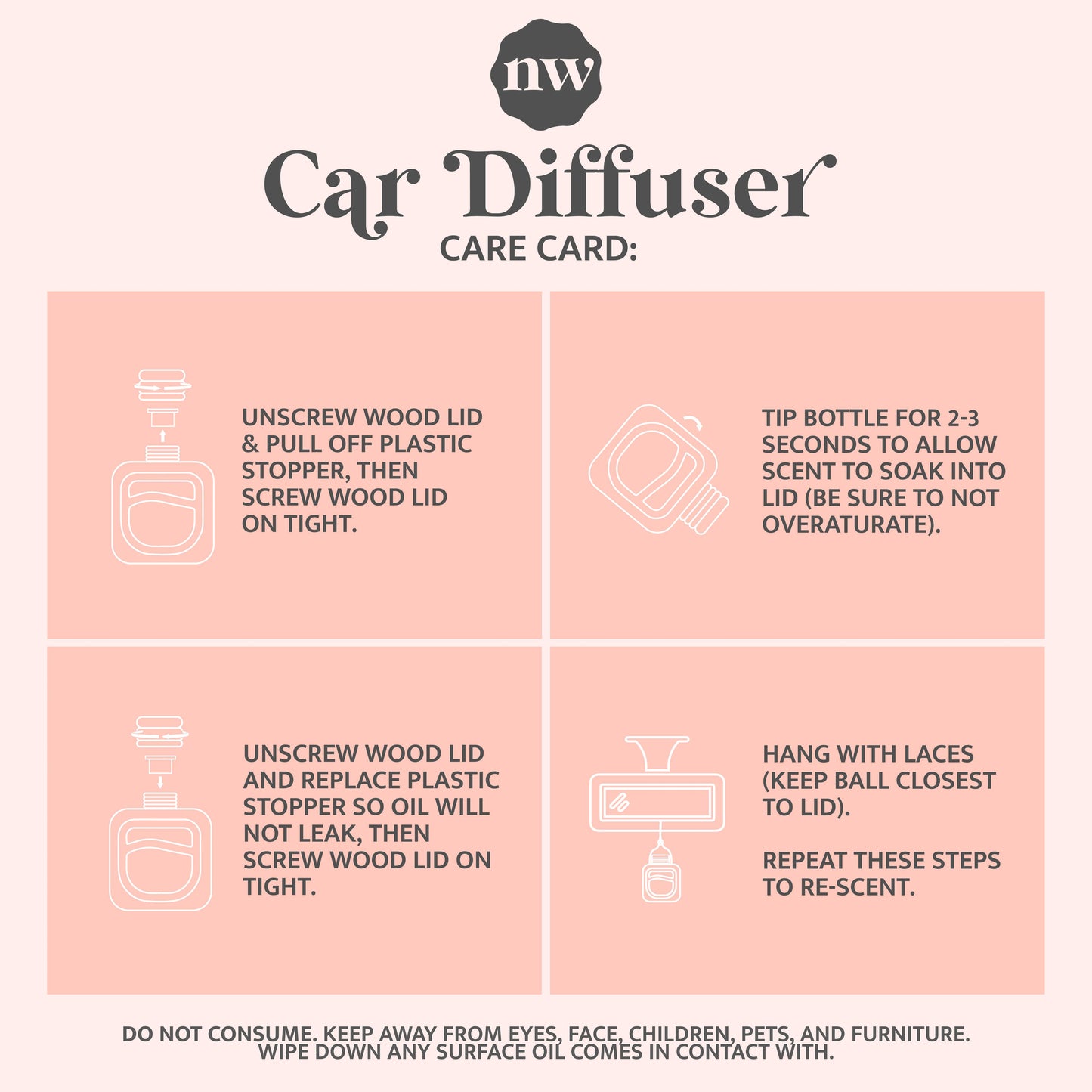 Autodiffusers | 25 geuren: Geen Mylar-tas (u hangt uw product op) / Perzik Mango Bellini