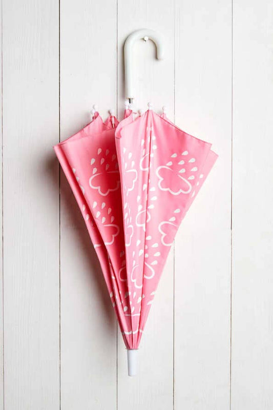 Little Kids kleuronthullende paraplu in babyroze
