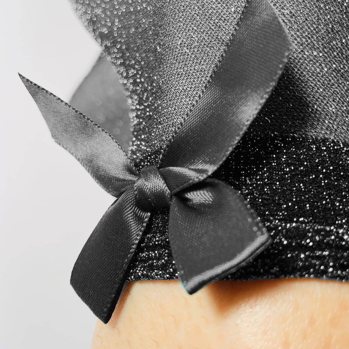 Sandrine - sokken, sokken, glitter, strik: Zwart