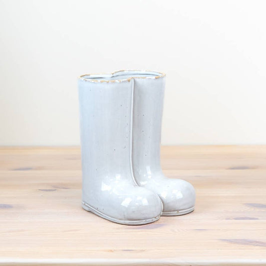 Glazen Laarzen Vaas, 20,5 cm