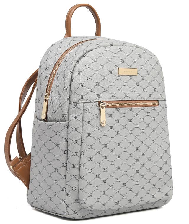 KLASSIEKE BESSIE LOGO PRINT RUGZAK: Zwart