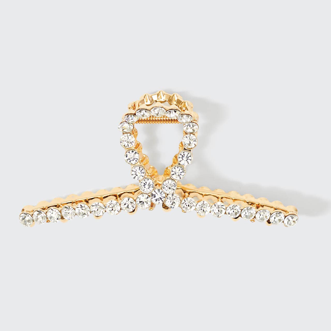 Rhinestone Loop Claw Clip van metaal, 1 stuk, goud
