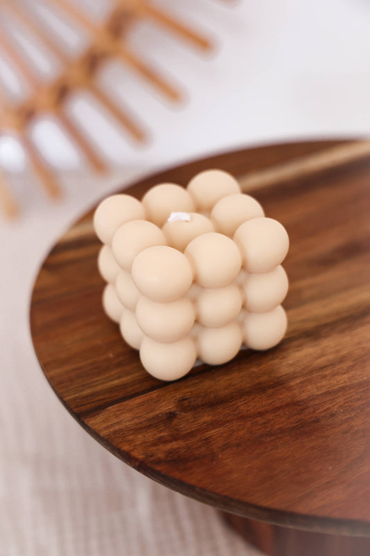 Bubbelkaars - handgemaakt: Beige