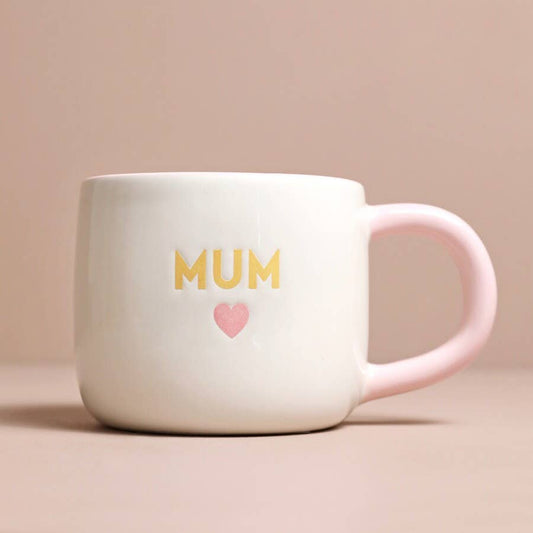 Keramische mok met roze hart voor mama
